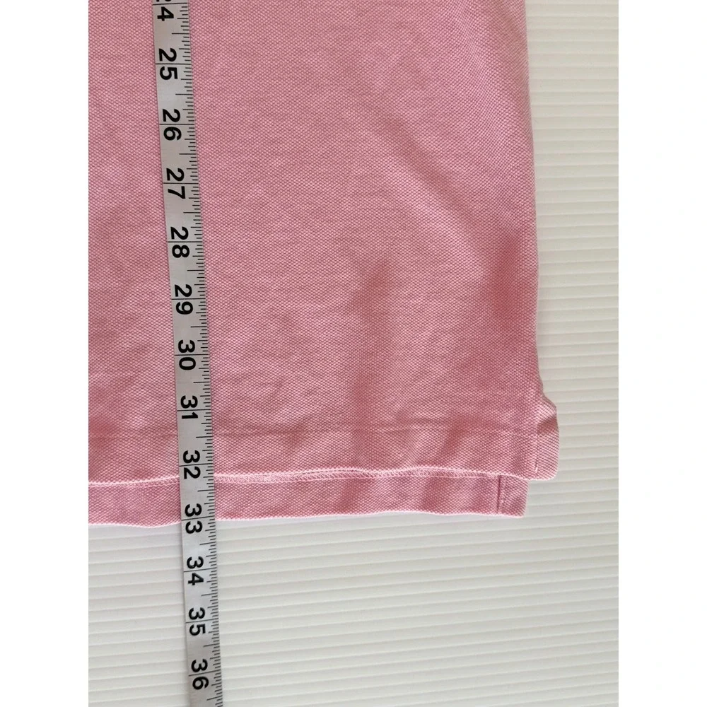 Polo Ralph Lauren Mens XLT‎ Pink Short Sleeve Pique Polo Shirt Blue Pony Logo